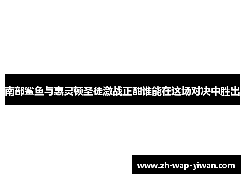 南部鲨鱼与惠灵顿圣徒激战正酣谁能在这场对决中胜出